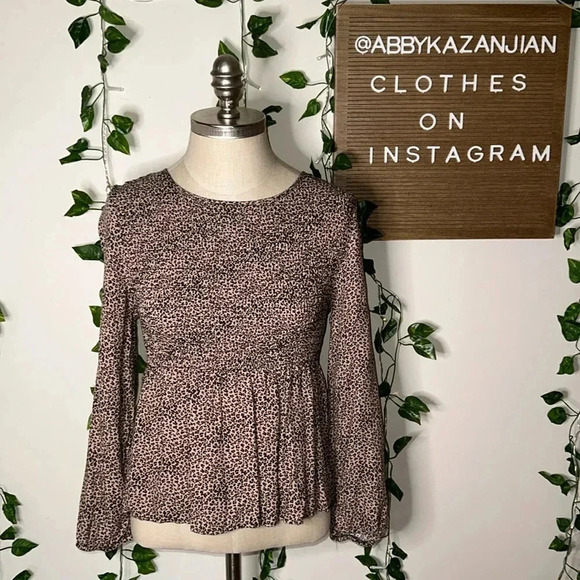 URBAN Romantics Tops - Urban Romantics Leopard Peplum Style Top